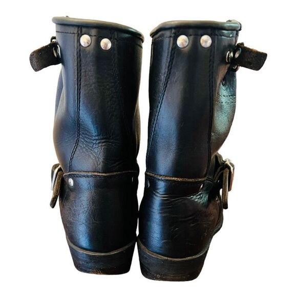 GOLDEN GOOSE Short Biker Boot w/ Braid black leather sz 38 buckle GGDB authentic - Picture 9 of 16